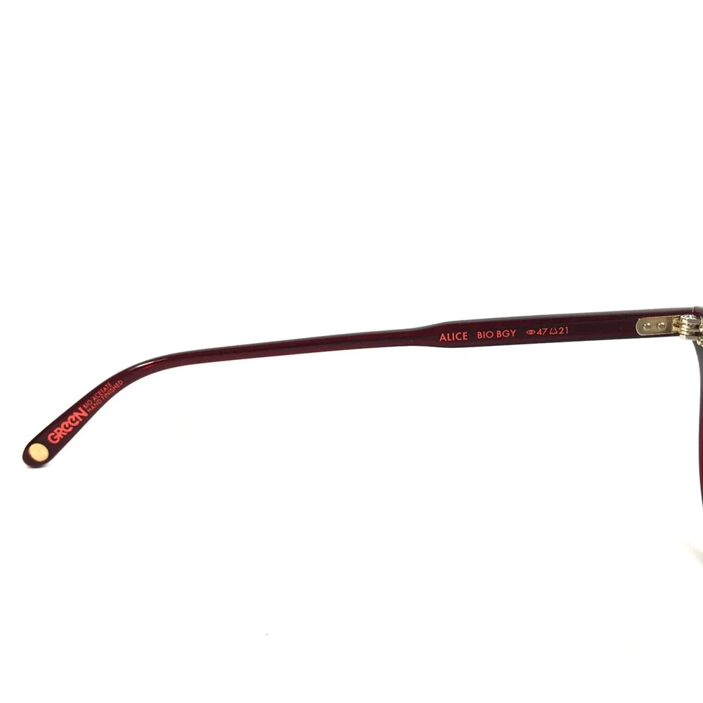 Garrett Leight Eyeglasses Frames ALICE BIO BGY Burgundy Red Cat Eye 47-21-142